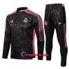 Real Madrid Training Huppari Suits 2021-22 Neljännes Zip Musta Punainen - Miesten